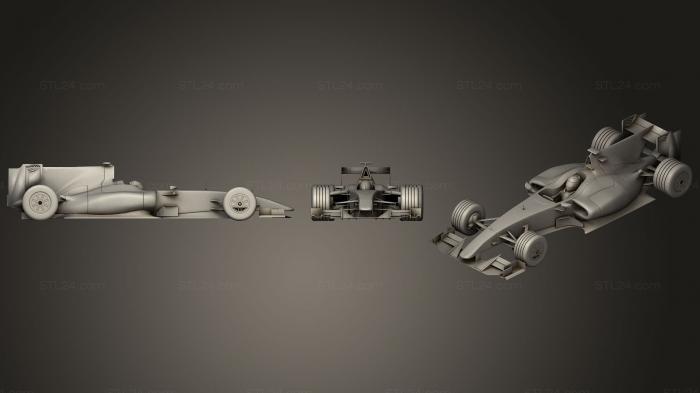 Автомобили и транспорт (Универсальный автомобиль Формулы-1, CARS_0193) 3D модель для ЧПУ станка