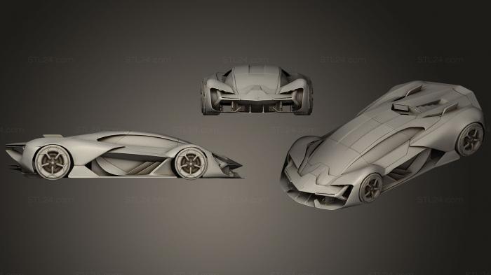 Автомобили и транспорт (Lamborghini Terzo Millennio, CARS_0224) 3D модель для ЧПУ станка