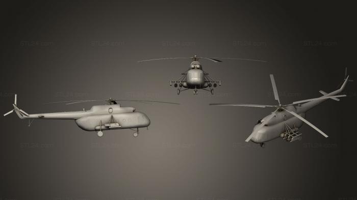 Vehicles (Military Transport Helicopter, CARS_0245) 3D models for cnc