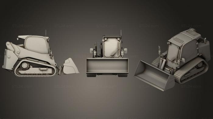 Автомобили и транспорт (Мини-Гусеничный погрузчик, CARS_0251) 3D модель для ЧПУ станка