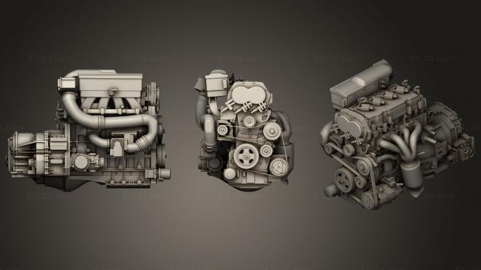 Автомобили и транспорт (Гибридный 4-цилиндровый двигатель Nissan Altima, CARS_0260) 3D модель для ЧПУ станка