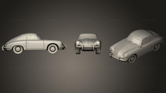 Автомобили и транспорт (Porsche 356 high poly, CARS_0268) 3D модель для ЧПУ станка