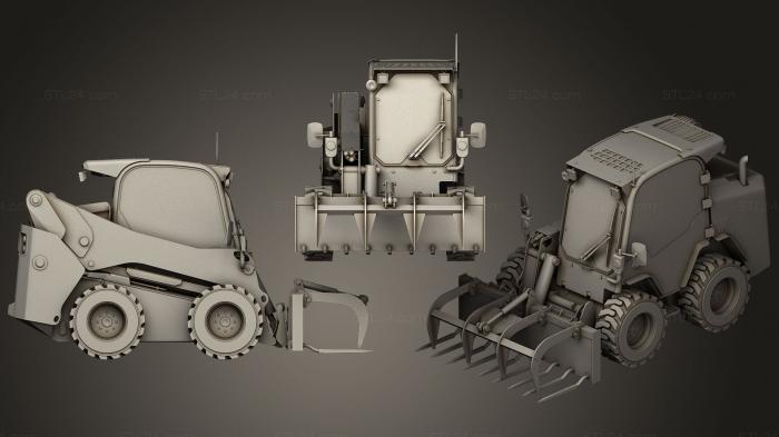 Vehicles (Skid Steer Loader Manure Fork, CARS_0291) 3D models for cnc