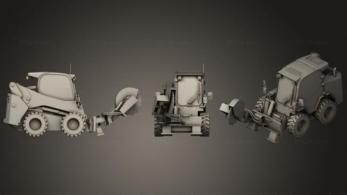 Vehicles (Skid Steer Stump Grinder Cutter, CARS_0297) 3D models for cnc