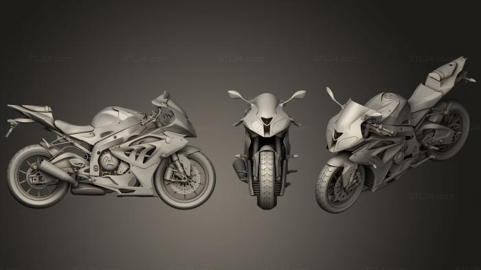 Автомобили и транспорт (Спортивный Мотоцикл Гоночный Мотоцикл, CARS_0302) 3D модель для ЧПУ станка