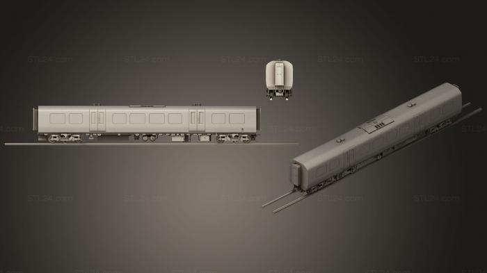 Автомобили и транспорт (Пассажирский вагон поезда, CARS_0347) 3D модель для ЧПУ станка