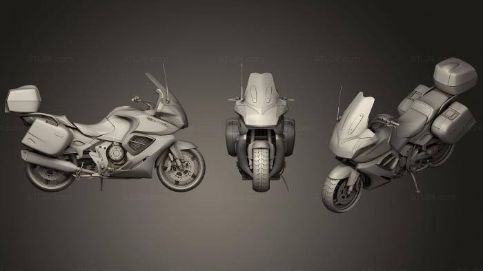 Автомобили и транспорт (Мотоцикл Triumph Trophy, CARS_0352) 3D модель для ЧПУ станка