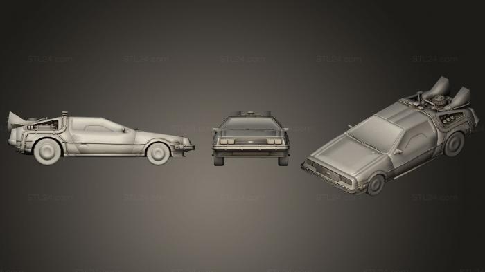 Vehicles (De Lorean DMC12 Time Machine Version, CARS_0371) 3D models for cnc