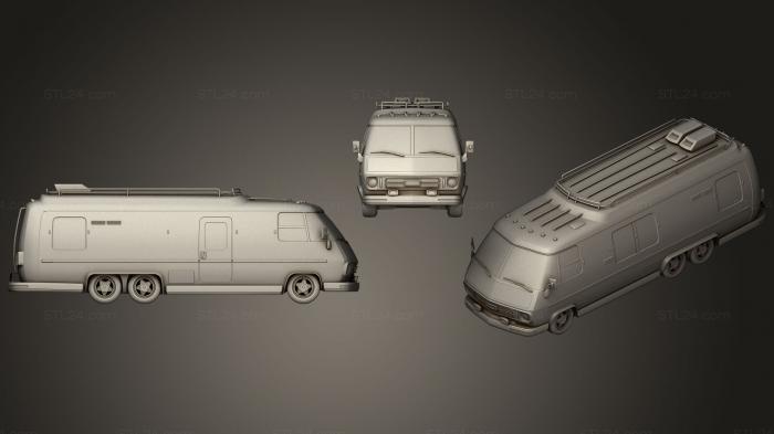 Автомобили и транспорт (Дом на колесах GMC переосмыслил низкополигональный, CARS_0394) 3D модель для ЧПУ станка
