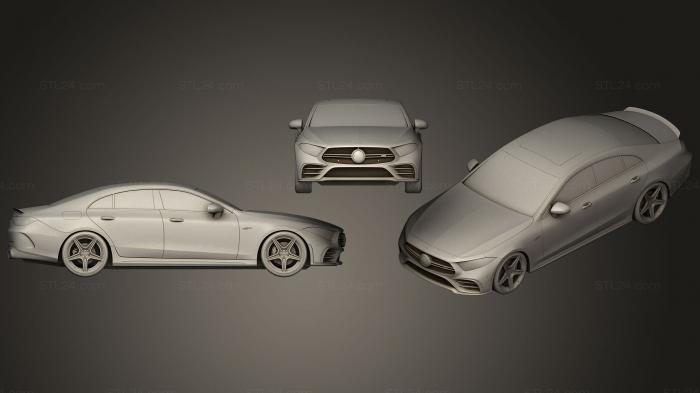 Автомобили и транспорт (Mercedes AMG CLS Кварцевый Креатив, CARS_0401) 3D модель для ЧПУ станка
