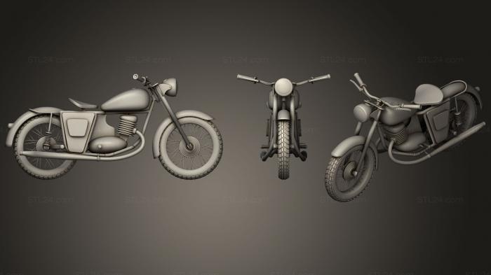 Vehicles (Motorcycle IZH 56 56, CARS_0405) 3D models for cnc