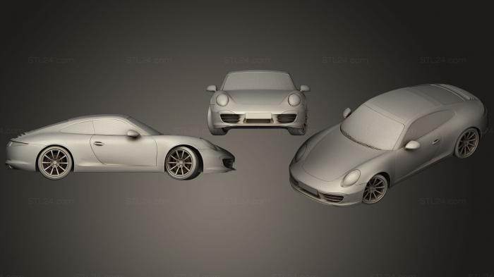 Автомобили и транспорт (Porsche 911 Carrera 4 S, CARS_0408) 3D модель для ЧПУ станка