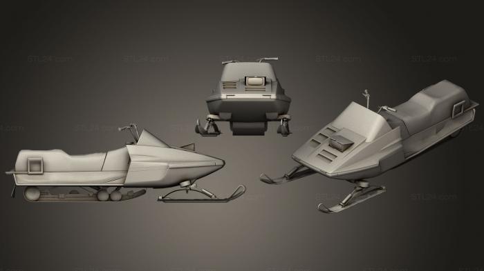 Автомобили и транспорт (Официальный представитель PUBG Furo Snowmobile, CARS_0410) 3D модель для ЧПУ станка