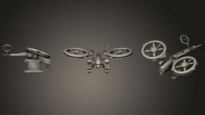 Автомобили и транспорт (Научно-исследовательский беспилотный летательный аппарат, CARS_0419) 3D модель для ЧПУ станка
