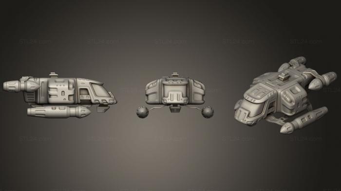 Автомобили и транспорт (Концепция космического корабля hi poly оригинальная концепция, CARS_0427) 3D модель для ЧПУ станка