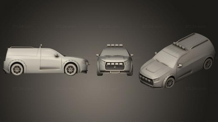 Автомобили и транспорт (Концепт внедорожника 2020, CARS_0435) 3D модель для ЧПУ станка