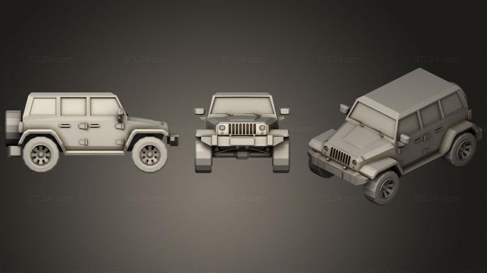 Vehicles (Adeventure Jeep Low Poly Adventure, CARS_0450) 3D models for cnc