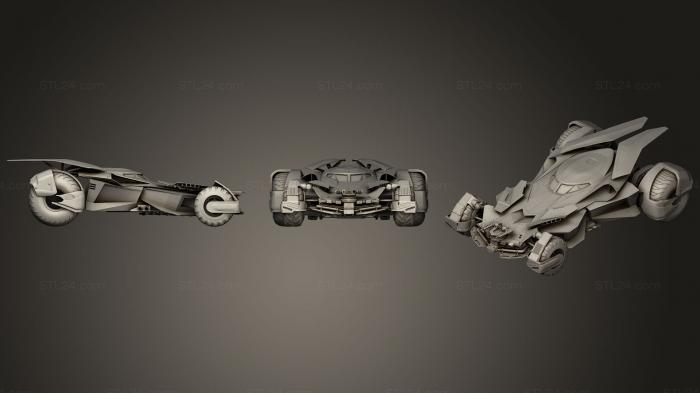 Автомобили и транспорт (Бэтмобиль Супермен ПРОТИВ Бэтмена, CARS_0453) 3D модель для ЧПУ станка