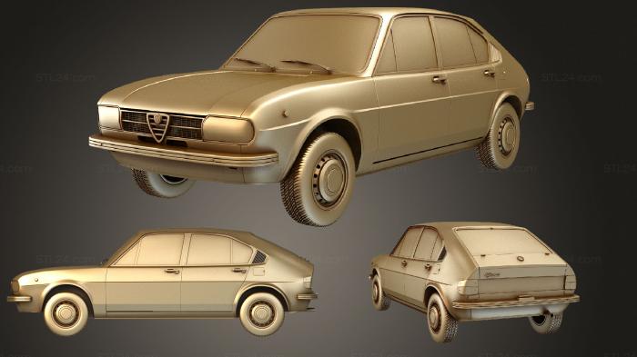 Автомобили и транспорт (Альфа Ромео Альфасуд (901) 1972, CARS_0474) 3D модель для ЧПУ станка