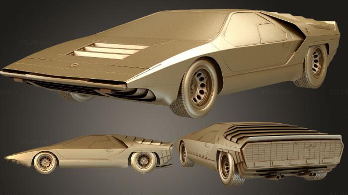Автомобили и транспорт (Концепт Alfa Romeo Carabo 1968 года, CARS_0476) 3D модель для ЧПУ станка
