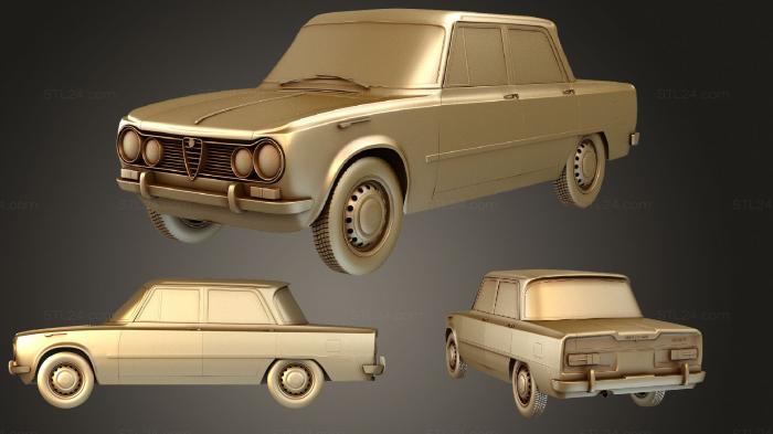 Автомобили и транспорт (Альфа Ромео Джулия (Mk2) (105) 1962, CARS_0478) 3D модель для ЧПУ станка
