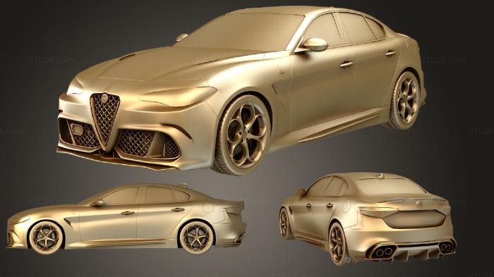 Автомобили и транспорт (Alfa Romeo Giulia (Mk3) Квадрифольо 2016, CARS_0479) 3D модель для ЧПУ станка