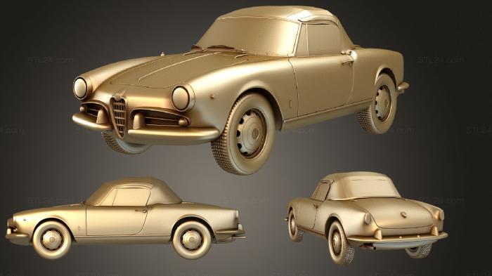 Vehicles (Alfa Romeo Giulietta (Mk1) (750) spider 1955, CARS_0482) 3D models for cnc