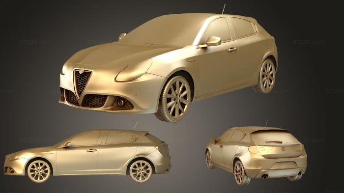 Автомобили и транспорт (Альфа Ромео Джульетта (Mk1f) (940) 2016, CARS_0483) 3D модель для ЧПУ станка