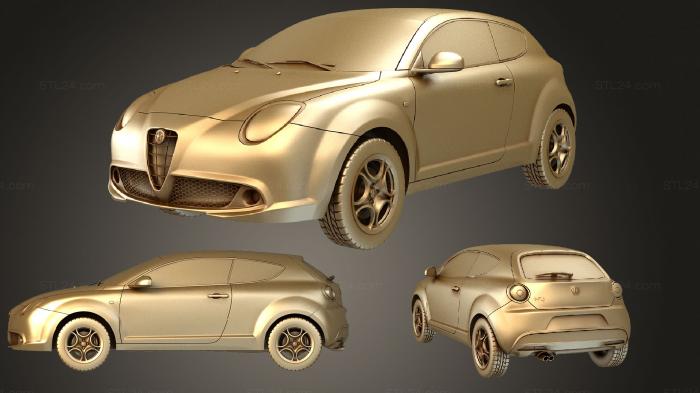 Автомобили и транспорт (Альфа Ромео МиТо 2009, CARS_0491) 3D модель для ЧПУ станка