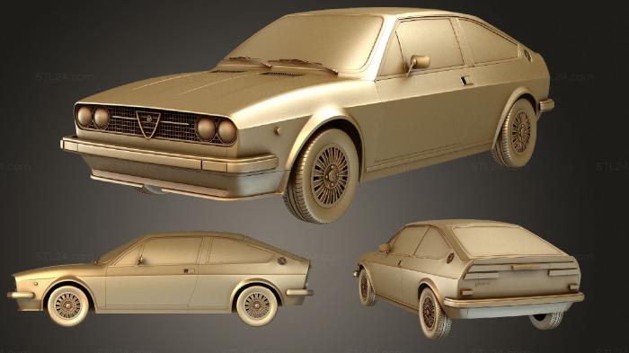 Автомобили и транспорт (Альфа Ромео Спринт 1976, CARS_0492) 3D модель для ЧПУ станка