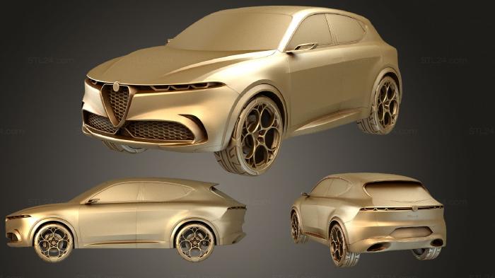 Автомобили и транспорт (Концепт Alfa Romeo Tonale 2019, CARS_0496) 3D модель для ЧПУ станка