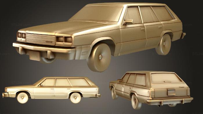 Автомобили и транспорт (Американский Универсал 80 - х годов, CARS_0508) 3D модель для ЧПУ станка