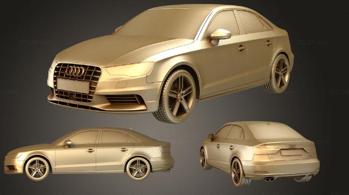 Vehicles (Audi A3 sedan 2014 hipoly, CARS_0565) 3D models for cnc