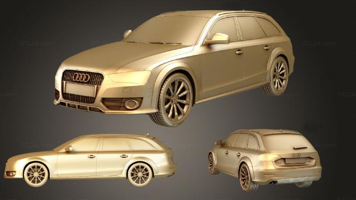 Автомобили и транспорт (Комплект Audi A4 Allroad 2013 года выпуска, CARS_0569) 3D модель для ЧПУ станка