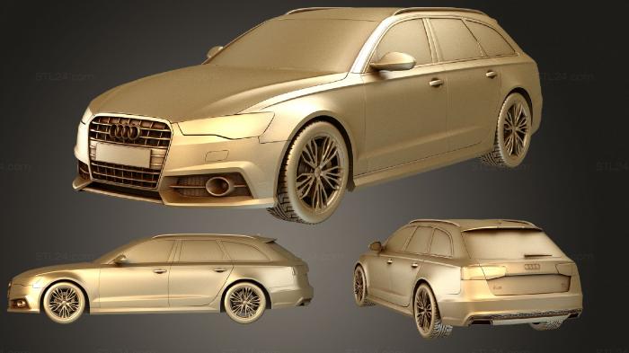 Автомобили и транспорт (Комплект Audi A6 Avant 2015 года выпуска, CARS_0577) 3D модель для ЧПУ станка