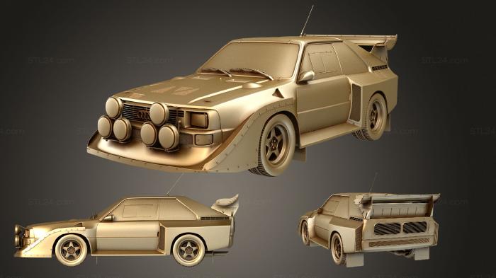 Автомобили и транспорт (Audi Quattro Sport S1 1985, CARS_0603) 3D модель для ЧПУ станка
