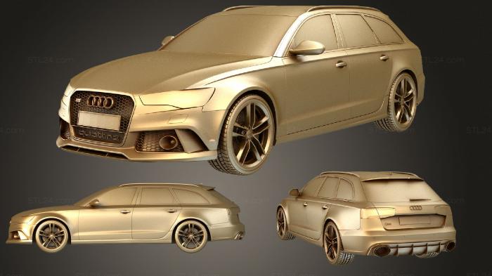 Автомобили и транспорт (Комплект Audi RS6 Avant 2015, CARS_0612) 3D модель для ЧПУ станка