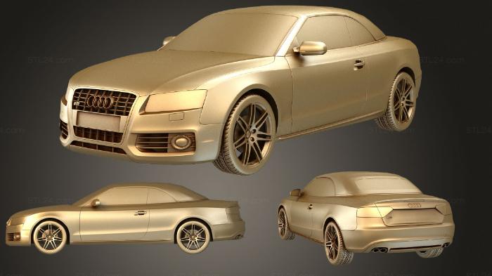 Автомобили и транспорт (Audi S5 Кабриолет 2010, CARS_0621) 3D модель для ЧПУ станка