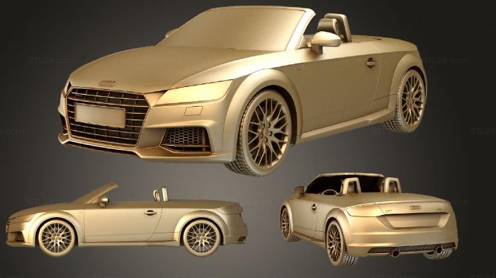 Автомобили и транспорт (Audi TT Roadster 2015 комплект, CARS_0627) 3D модель для ЧПУ станка