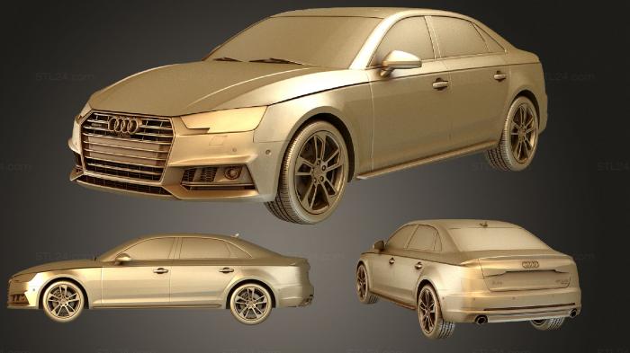 Автомобили и транспорт (Audi A4 L 45 TFSI quattro S line B9 2016, CARS_0632) 3D модель для ЧПУ станка