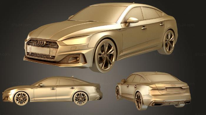 Автомобили и транспорт (Audi A5 Sportback 2020, CARS_0634) 3D модель для ЧПУ станка