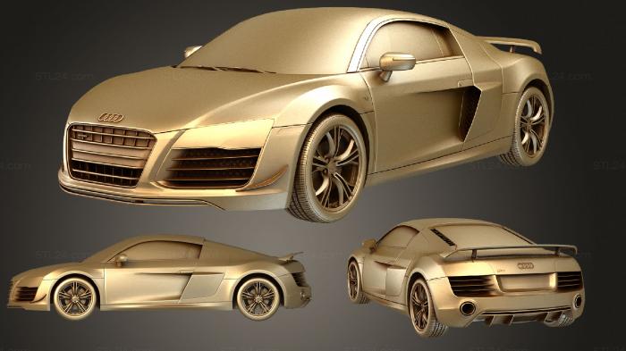Автомобили и транспорт (Конкурс Audi R8 2015, CARS_0651) 3D модель для ЧПУ станка
