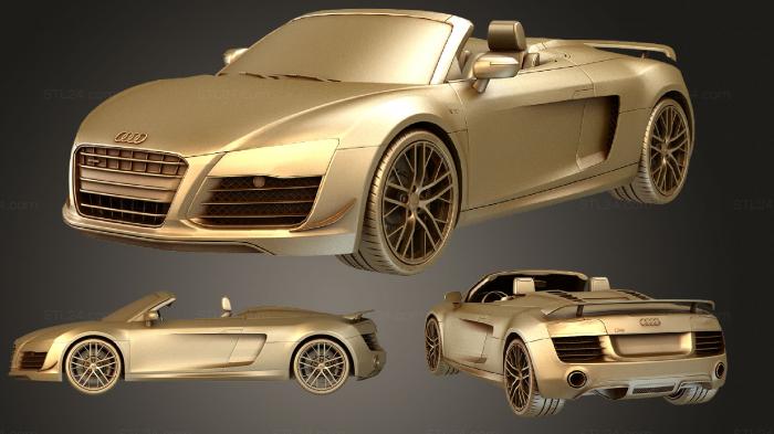 Автомобили и транспорт (Audi R8 LMX Spyder 2016, CARS_0652) 3D модель для ЧПУ станка