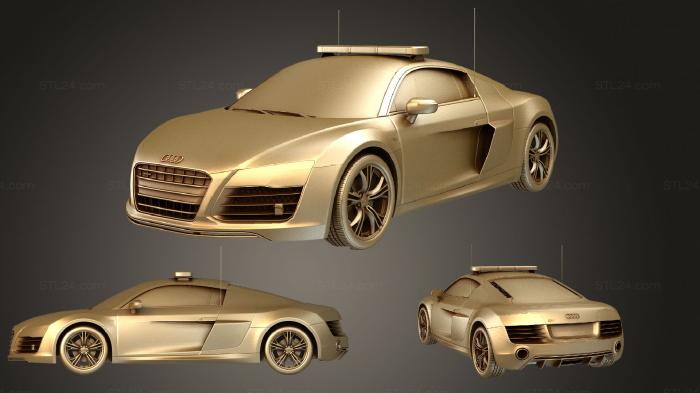Автомобили и транспорт (Безопасность Audi R8 V10 plus 2013, CARS_0653) 3D модель для ЧПУ станка