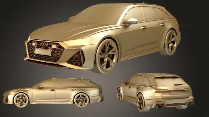 Автомобили и транспорт (Audi RS6 Avant 2020 4, CARS_0656) 3D модель для ЧПУ станка