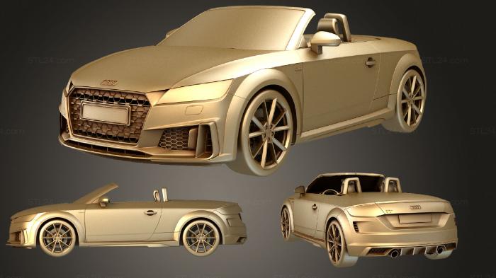 Автомобили и транспорт (Audi TT Roadster s line 2019 4, CARS_0670) 3D модель для ЧПУ станка
