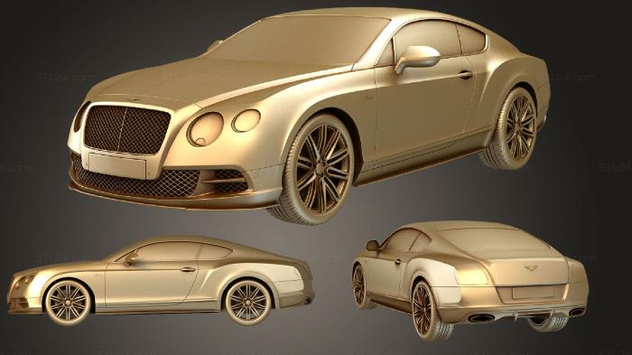 Автомобили и транспорт (Комплект Bentley Continental GT Speed 2015, CARS_0696) 3D модель для ЧПУ станка