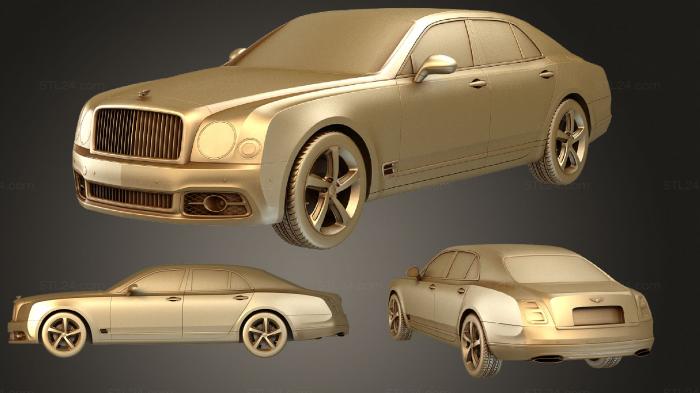 Автомобили и транспорт (Bentley Mulsanne (Mk2f) Speed 2017, CARS_0699) 3D модель для ЧПУ станка
