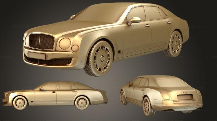 Автомобили и транспорт (Bentley Mulsanne 2011, CARS_0700) 3D модель для ЧПУ станка