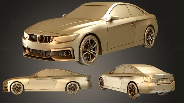 Автомобили и транспорт (Bmw 4 серии (макс 2013), CARS_0724) 3D модель для ЧПУ станка